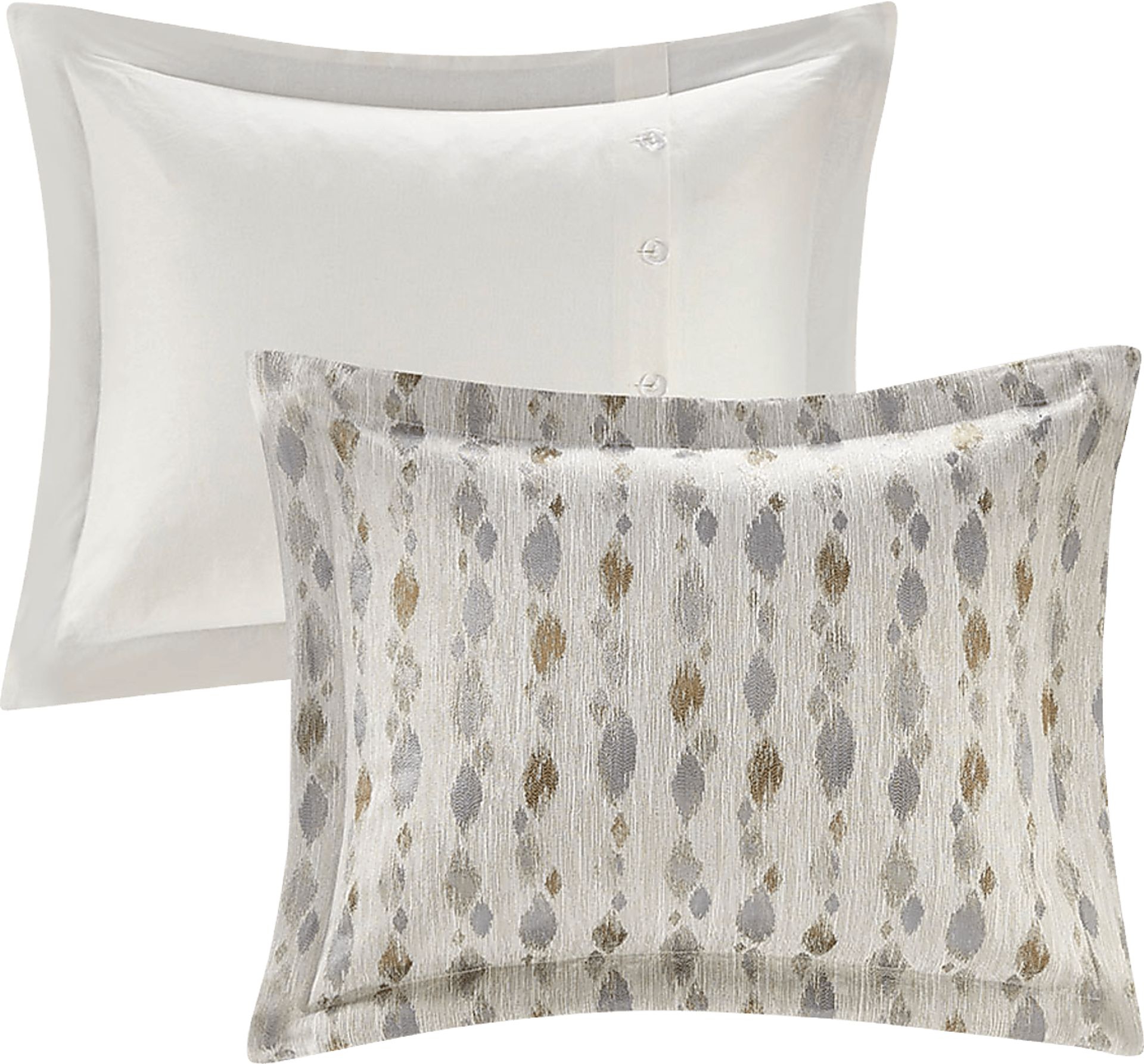Roffignae Taupe 8 Pc Queen Comforter Set - Image 5