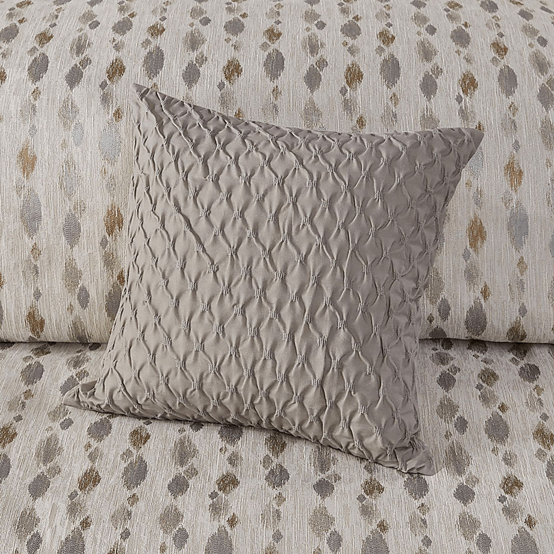 Roffignae Taupe 8 Pc Queen Comforter Set - Image 6