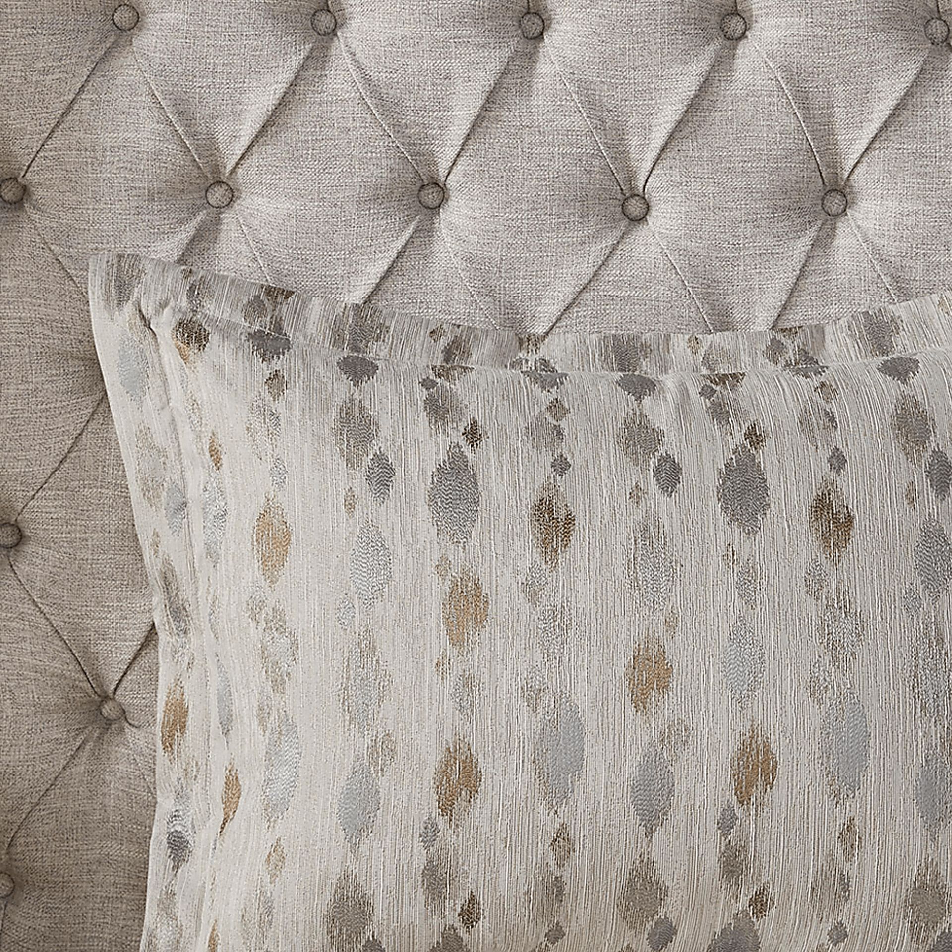 Roffignae Taupe 8 Pc Queen Comforter Set - Image 9