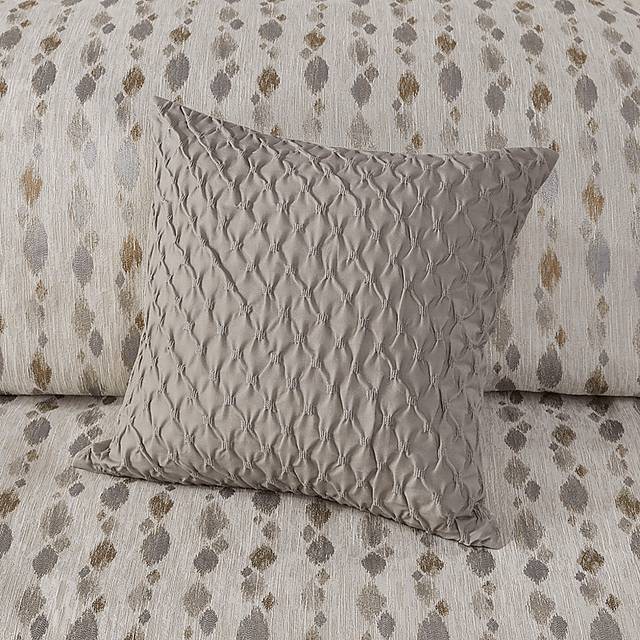 Roffignae Taupe 9 Pc King Comforter Set - Thumbnail - Image 6