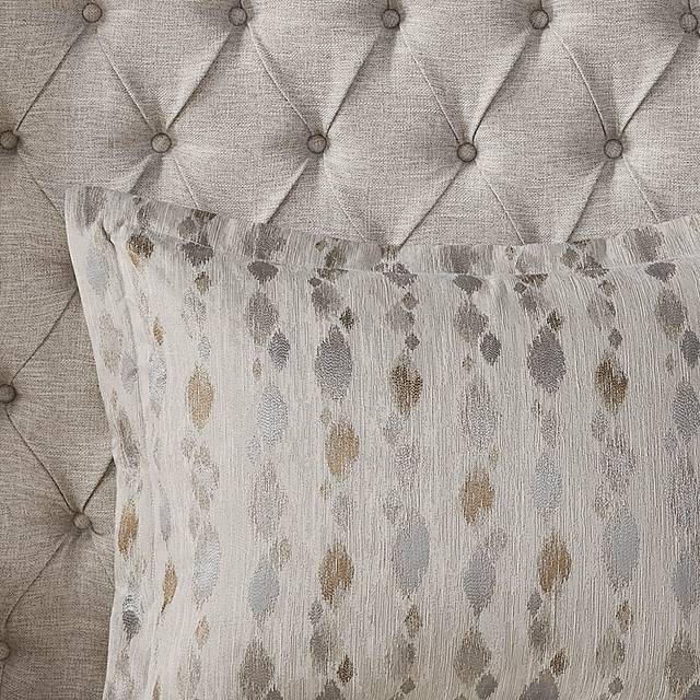 Roffignae Taupe 9 Pc King Comforter Set - Thumbnail - Image 9