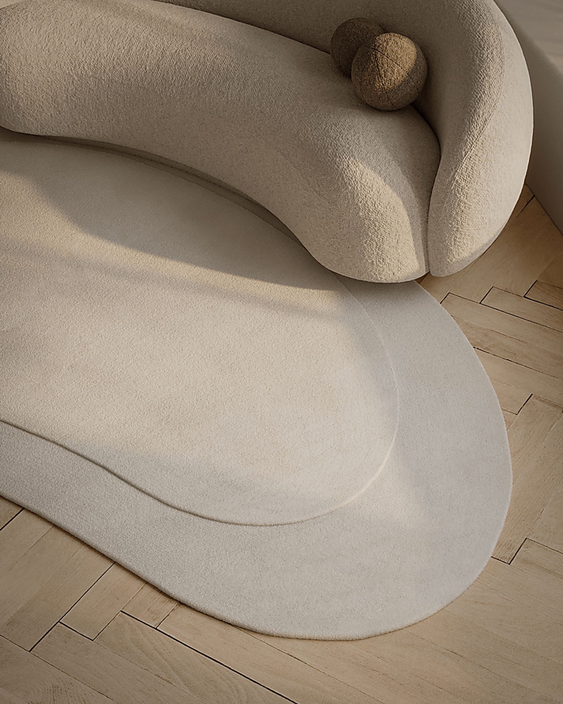 Roffinne Ivory 7'3 x 11' Oval Rug - Image 4