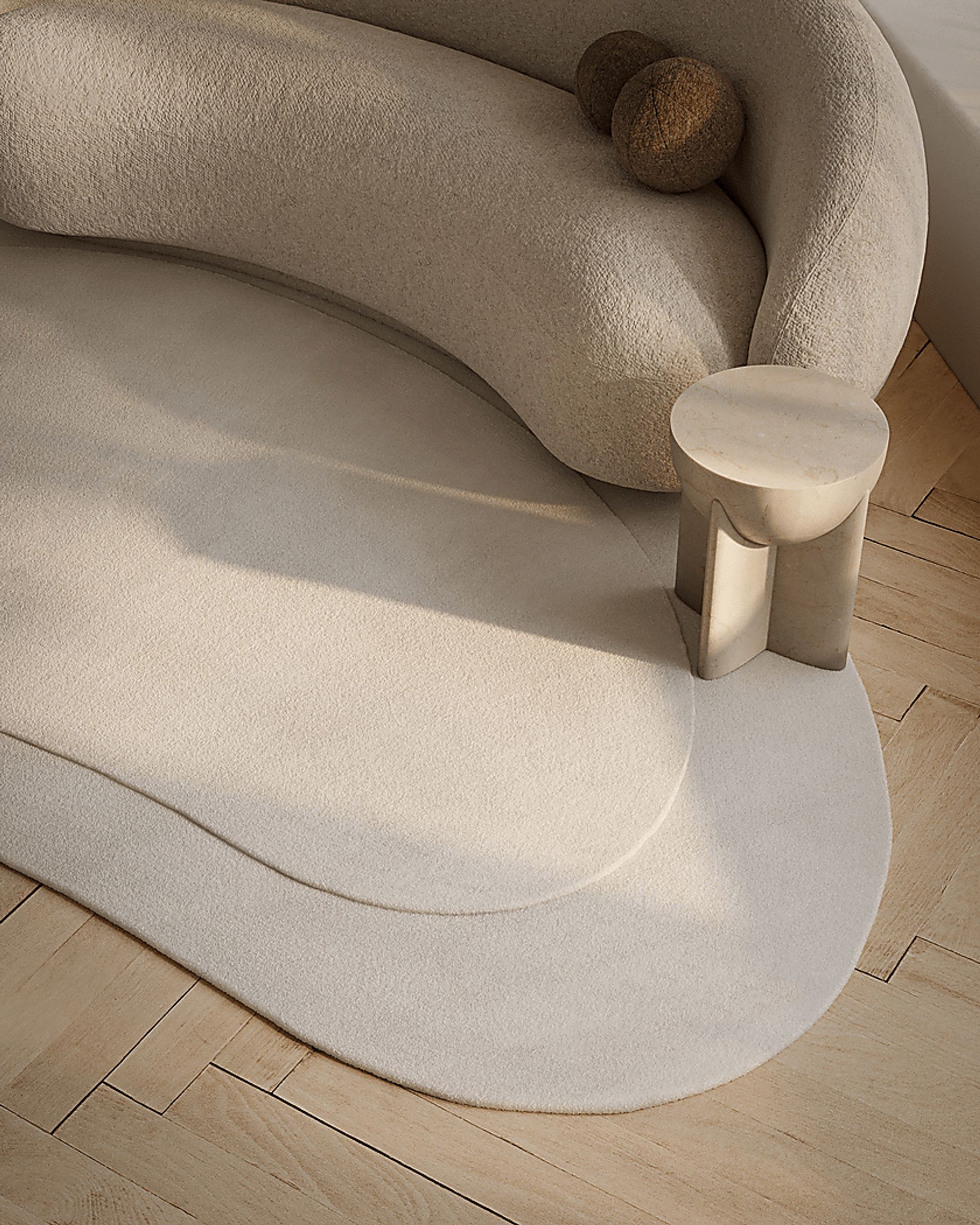 Roffinne Ivory 7'3 x 11' Oval Rug - Image 5