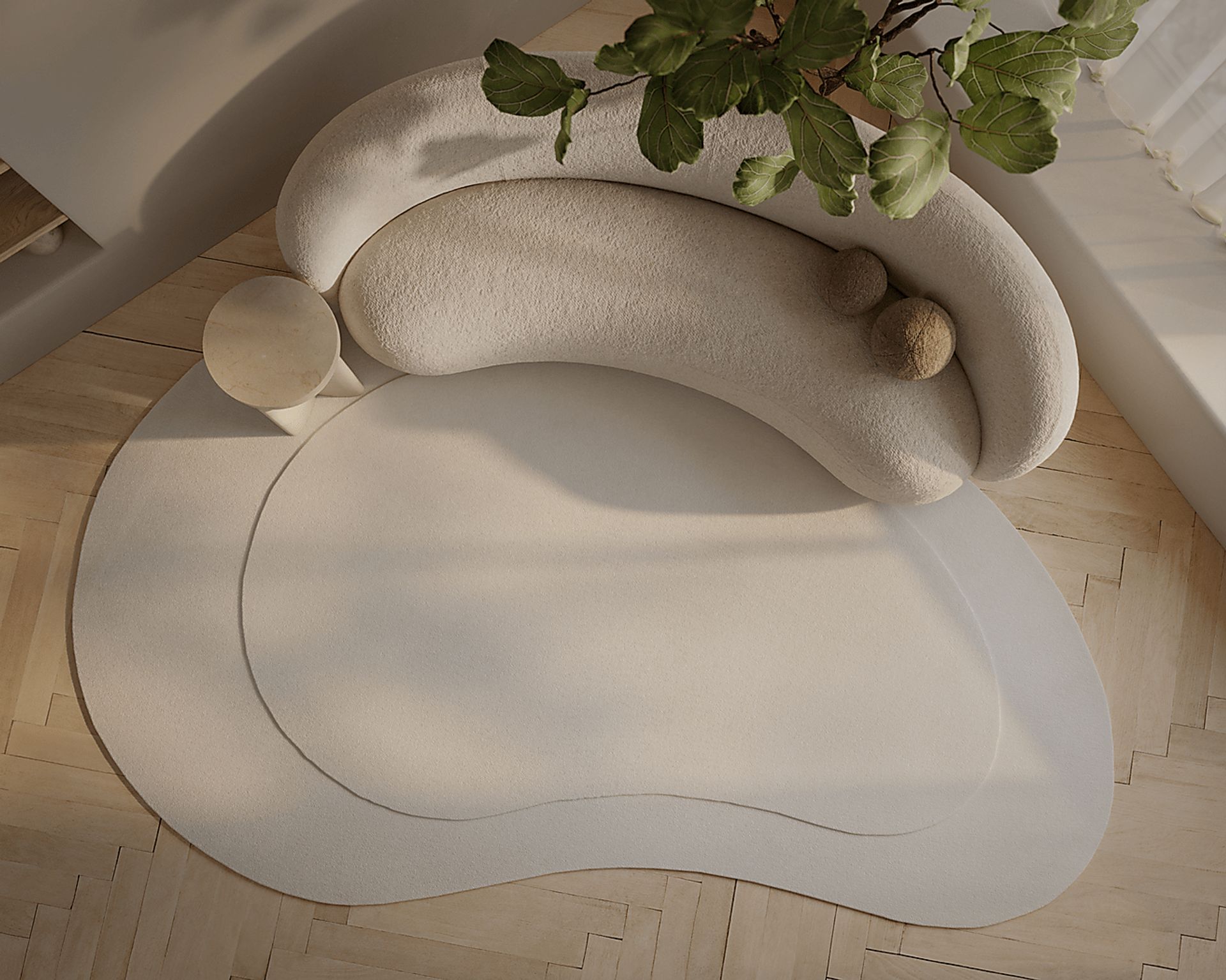 Roffinne Ivory 7'3 x 11' Oval Rug - Image 9