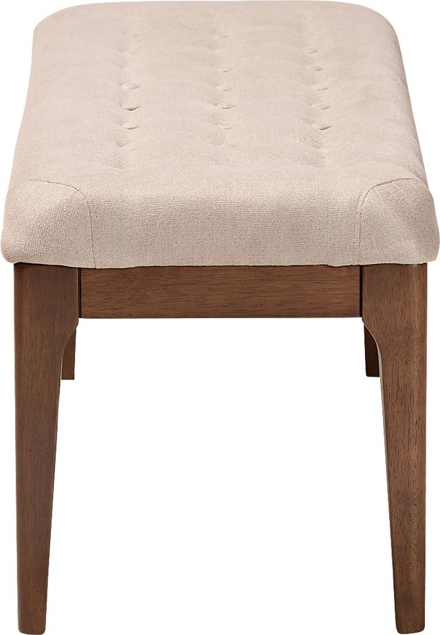 Rofini Beige Dining Bench - Thumbnail - Image 4