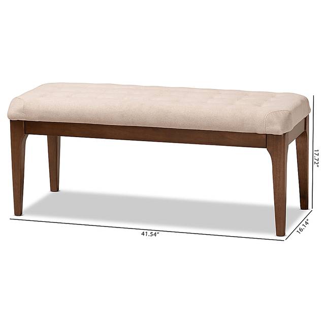 Rofini Beige Dining Bench - Thumbnail - Image 8
