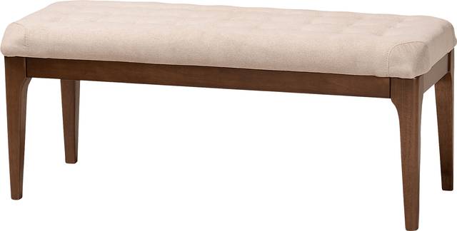 Rofini Beige Dining Bench - Thumbnail - Image 1