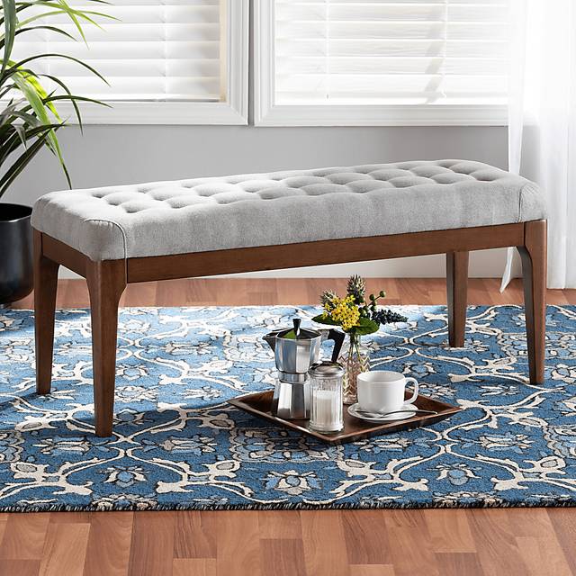 Rofini Gray Dining Bench - Thumbnail - Image 2