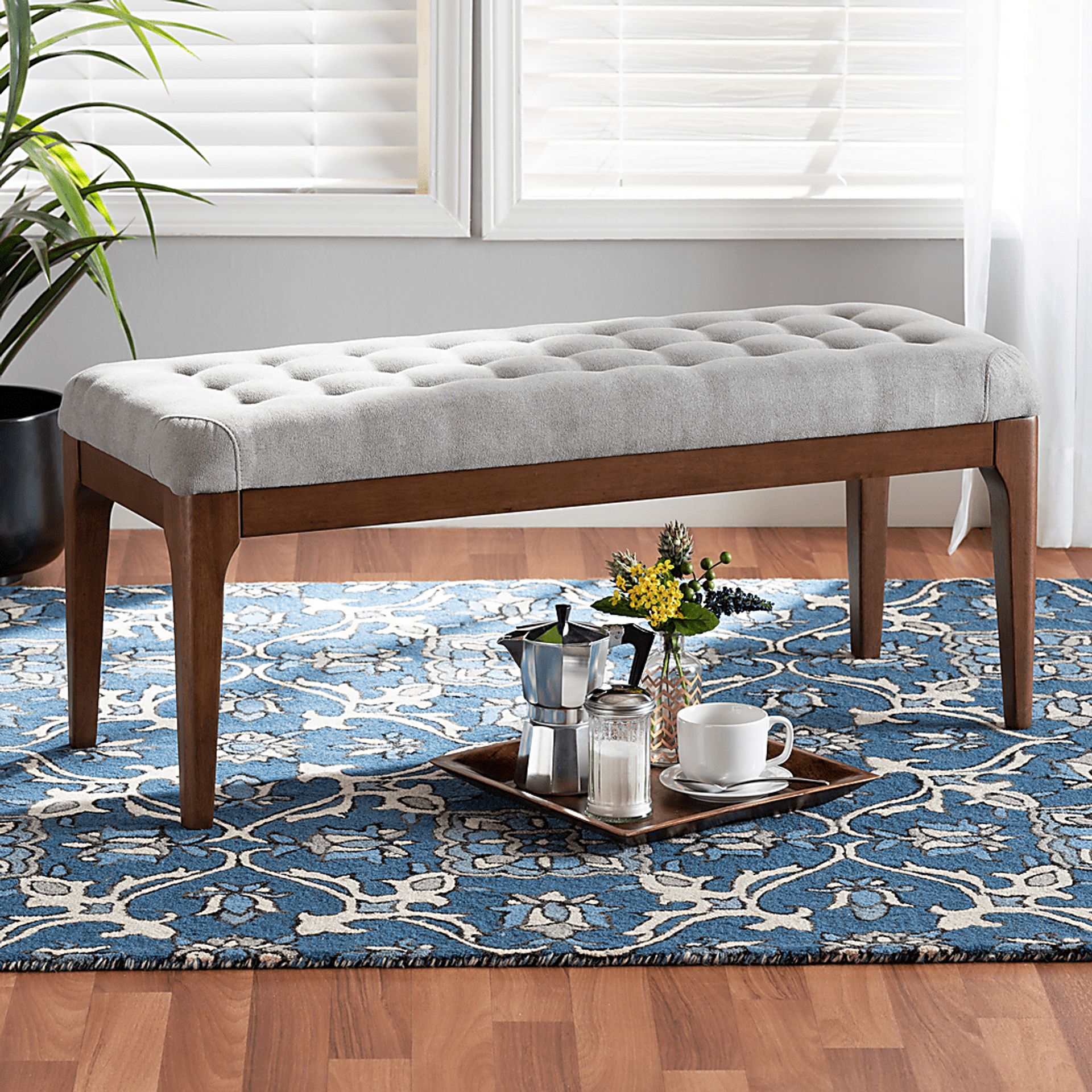 Rofini Gray Dining Bench - Image 2