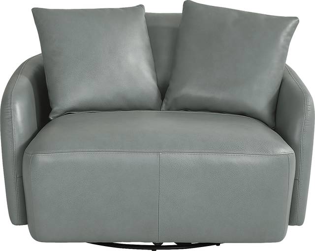 Rogan Place Blue Swivel Chair - Thumbnail - Image 2