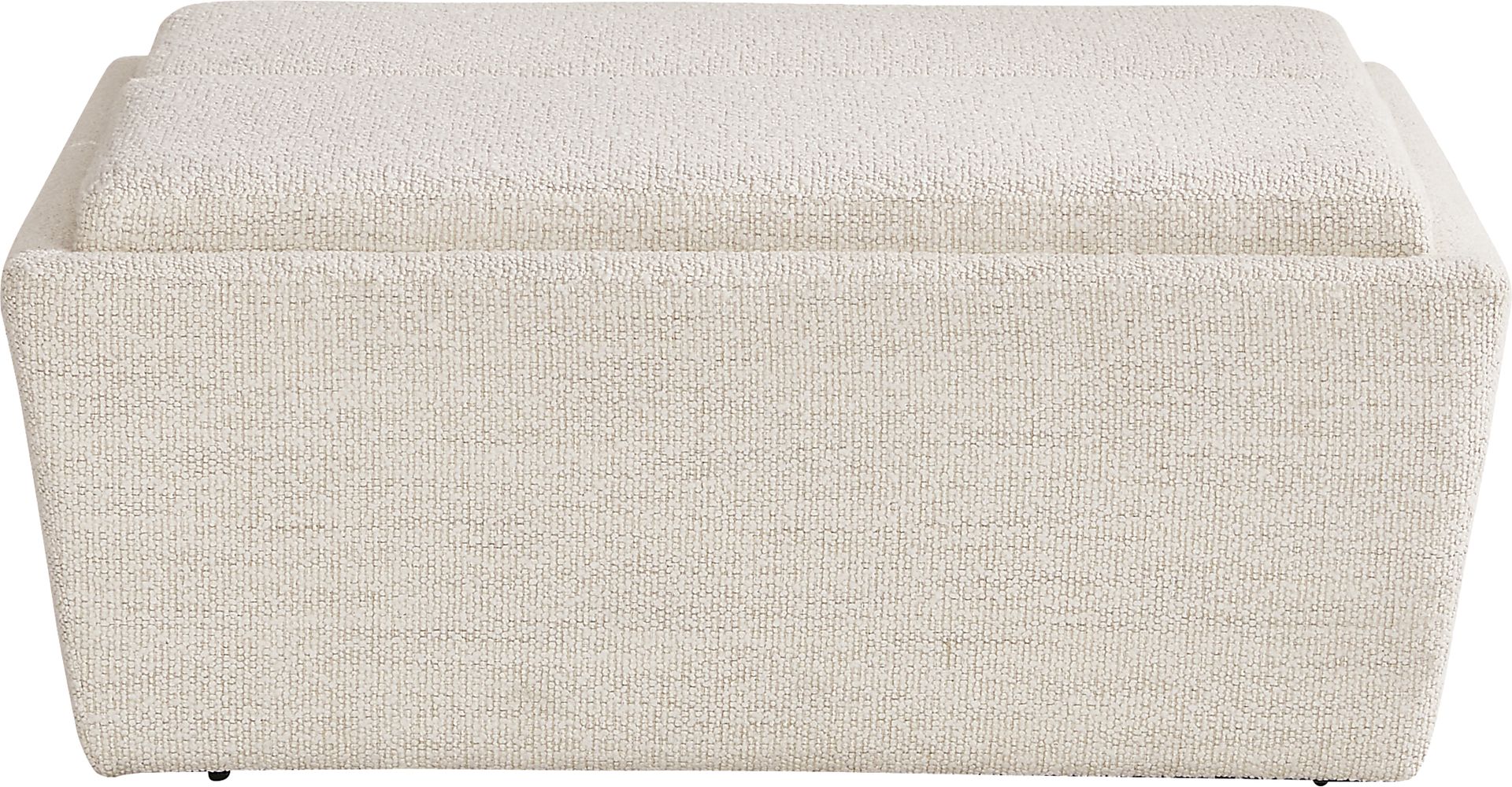 Rogan Place Off-White Storage Ottoman - Image 2