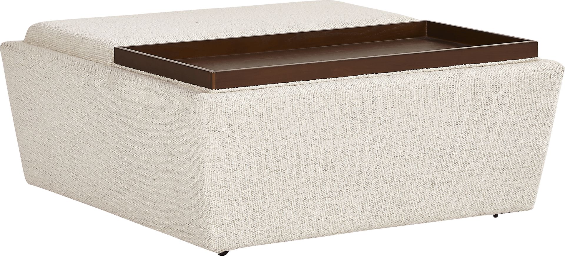 Rogan Place Off-White Storage Ottoman - Image 3