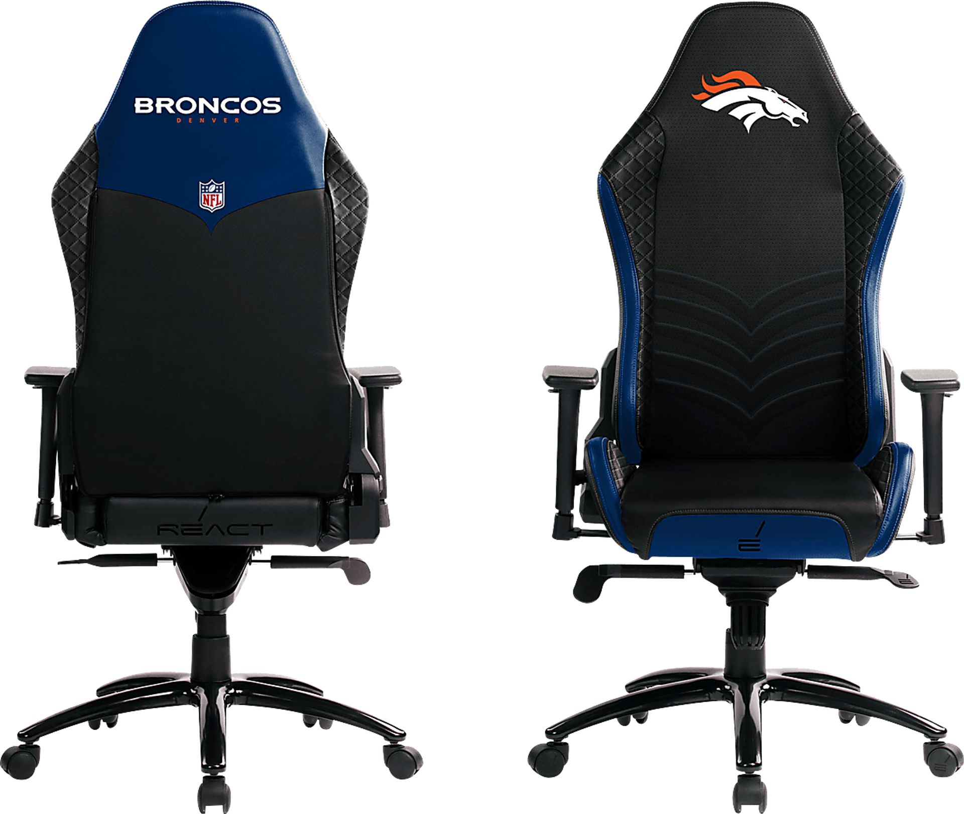 Roguelike NFL Denver Broncos Blue Gaming Chair - Image 3