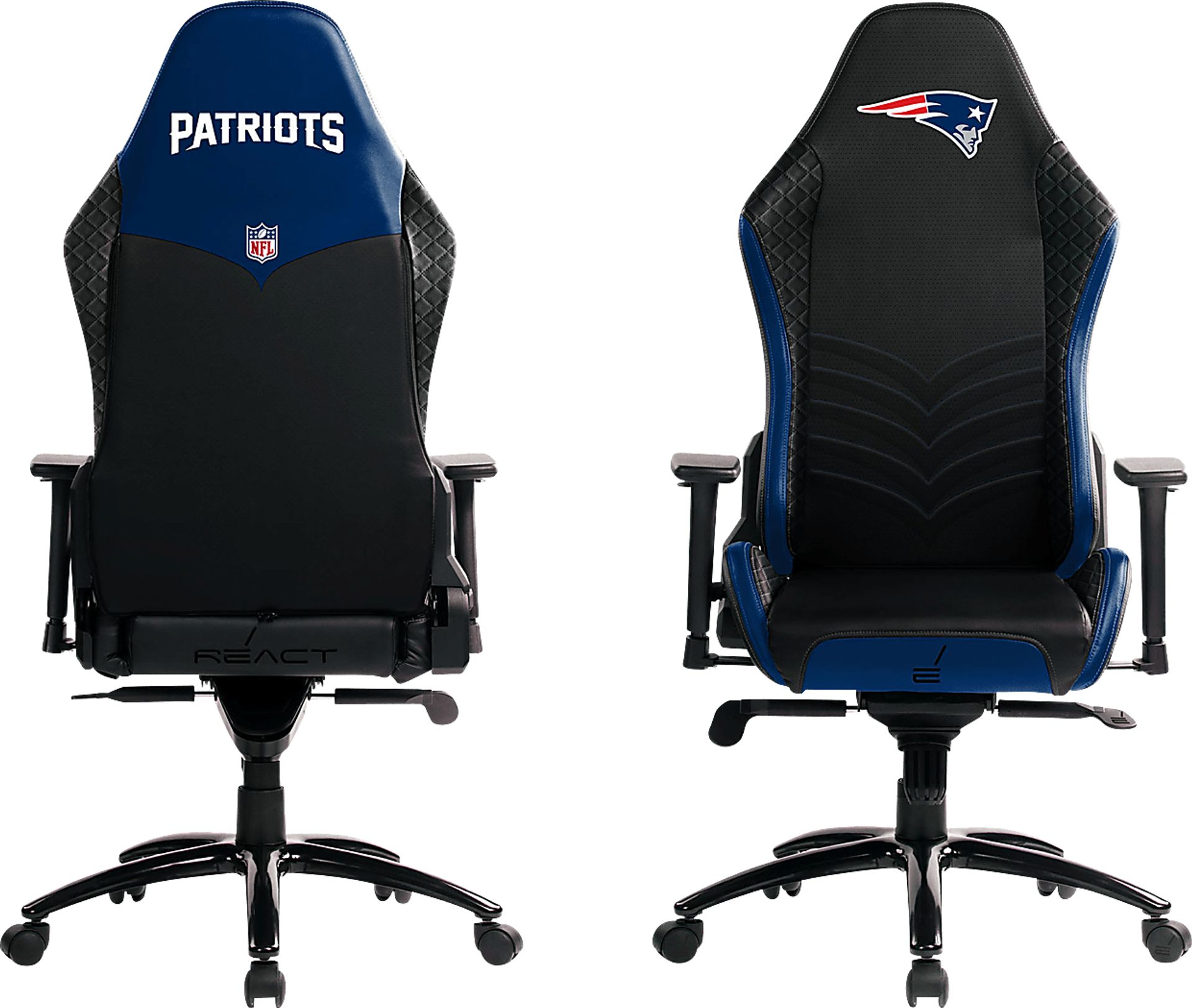 Roguelike NFL New England Patriots Blue Gaming Chair - Image 3