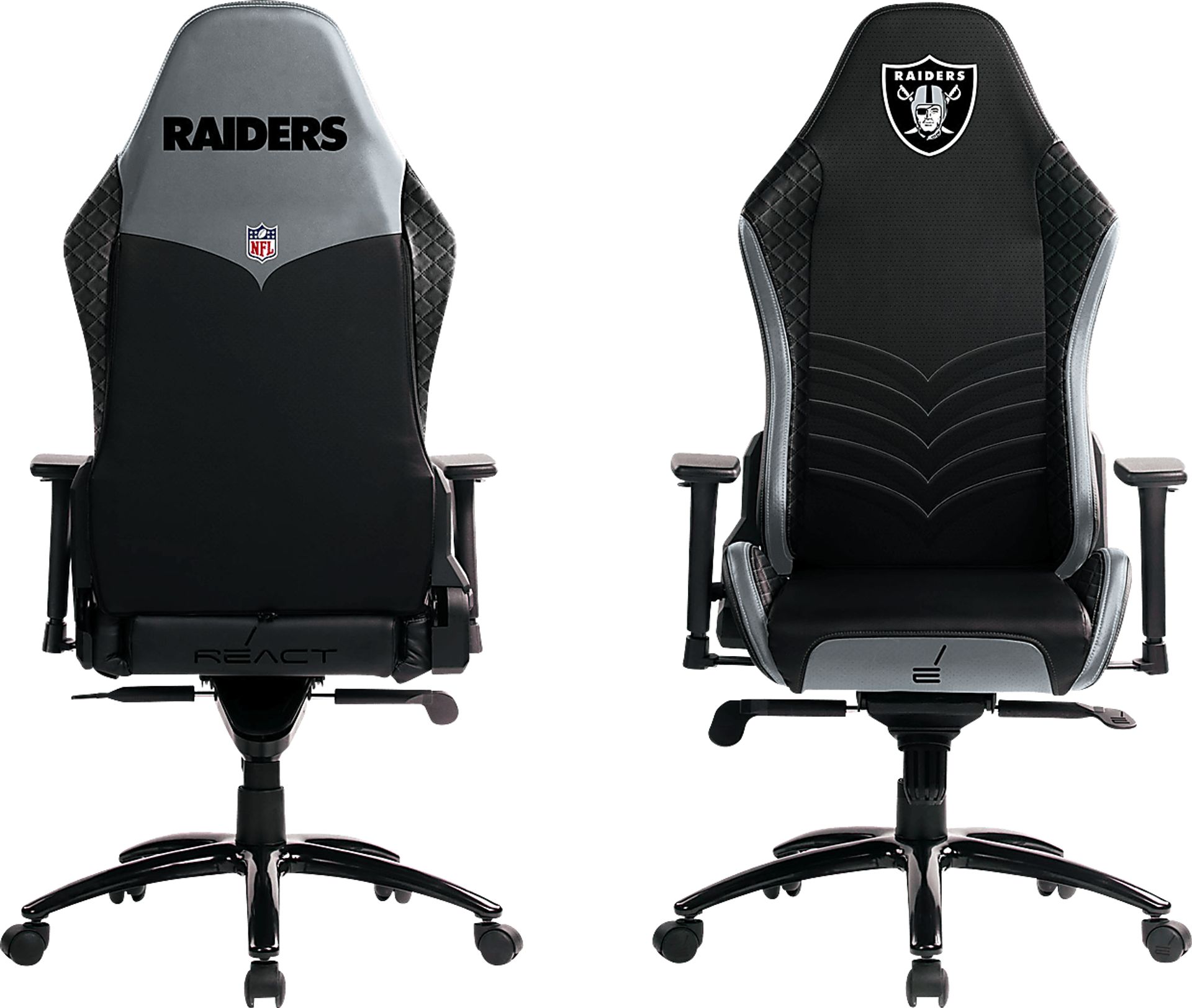 Roguelike NFL Oakland Raiders Gray Gaming Chair - Image 3