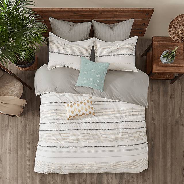 Rohret White 3 Pc Full/Queen Duvet Set - Thumbnail - Image 4