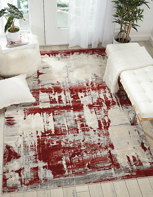 Rojo Place Red 8' x 10' Rug - Thumbnail - Image 2