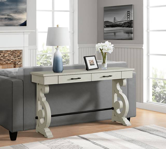 Roleeson White Sofa Table - Thumbnail - Image 2