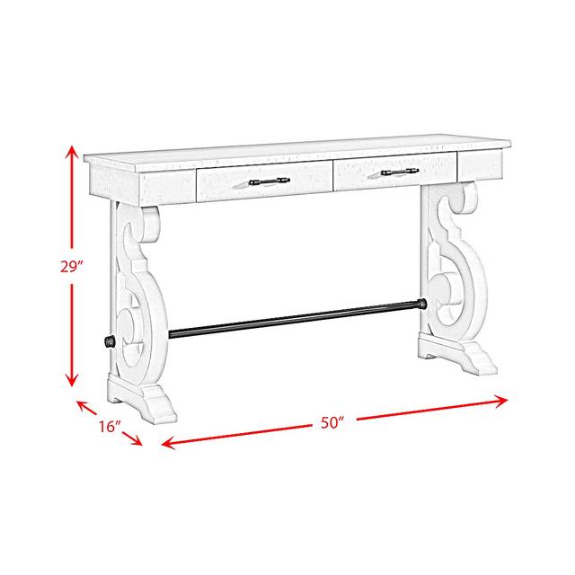Roleeson White Sofa Table - Thumbnail - Image 6