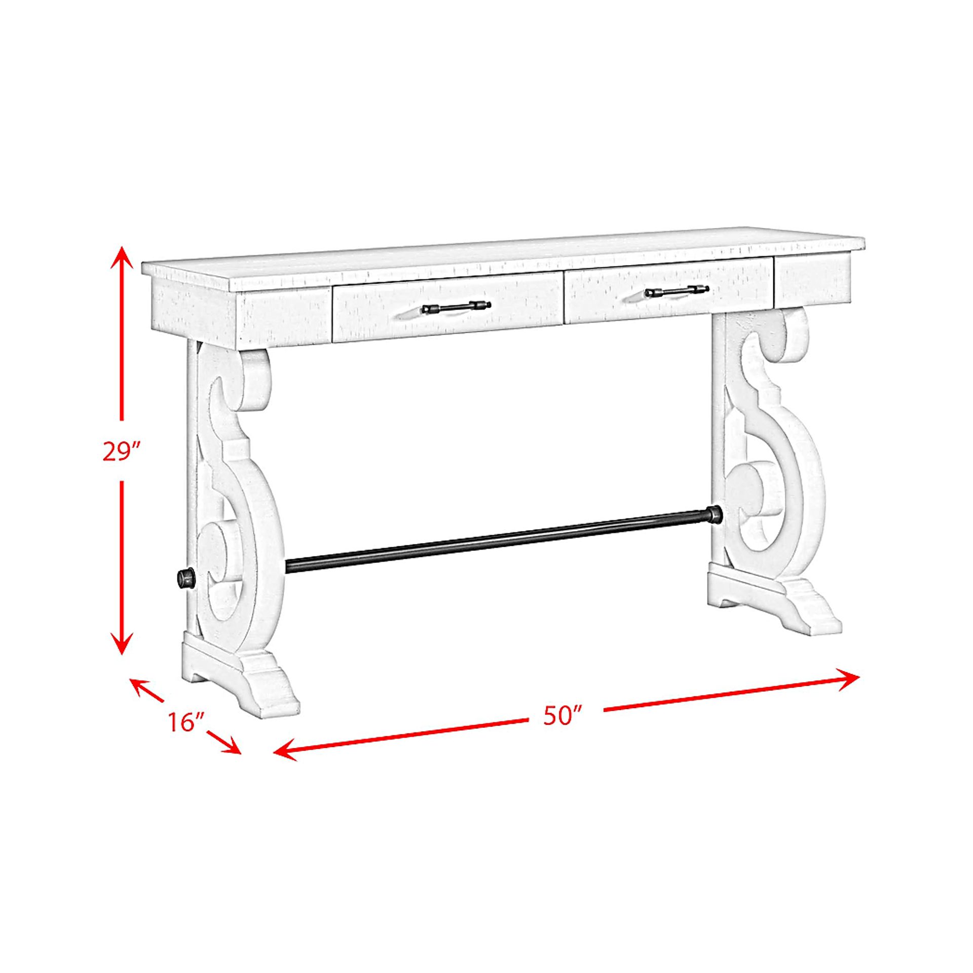 Roleeson White Sofa Table - Image 6