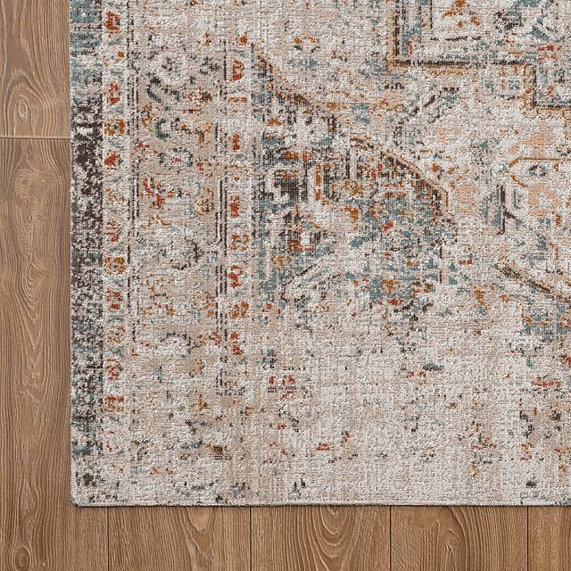 Rolinet Beige/Cream 5'3 x 7'10 Indoor/Outdoor Rug - Thumbnail - Image 4