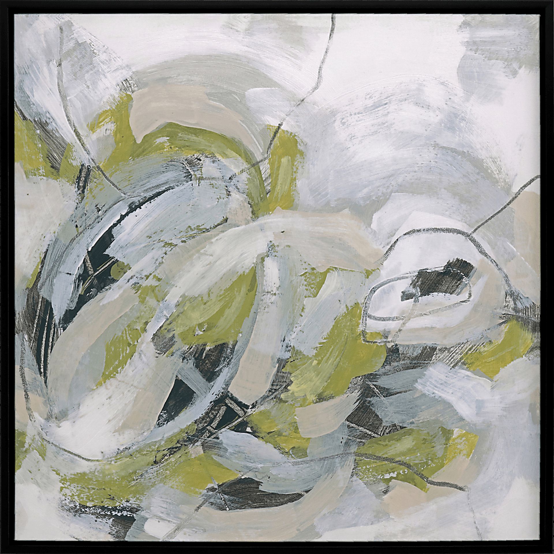 Rolling Flows I Gray Framed Artwork - Image 1