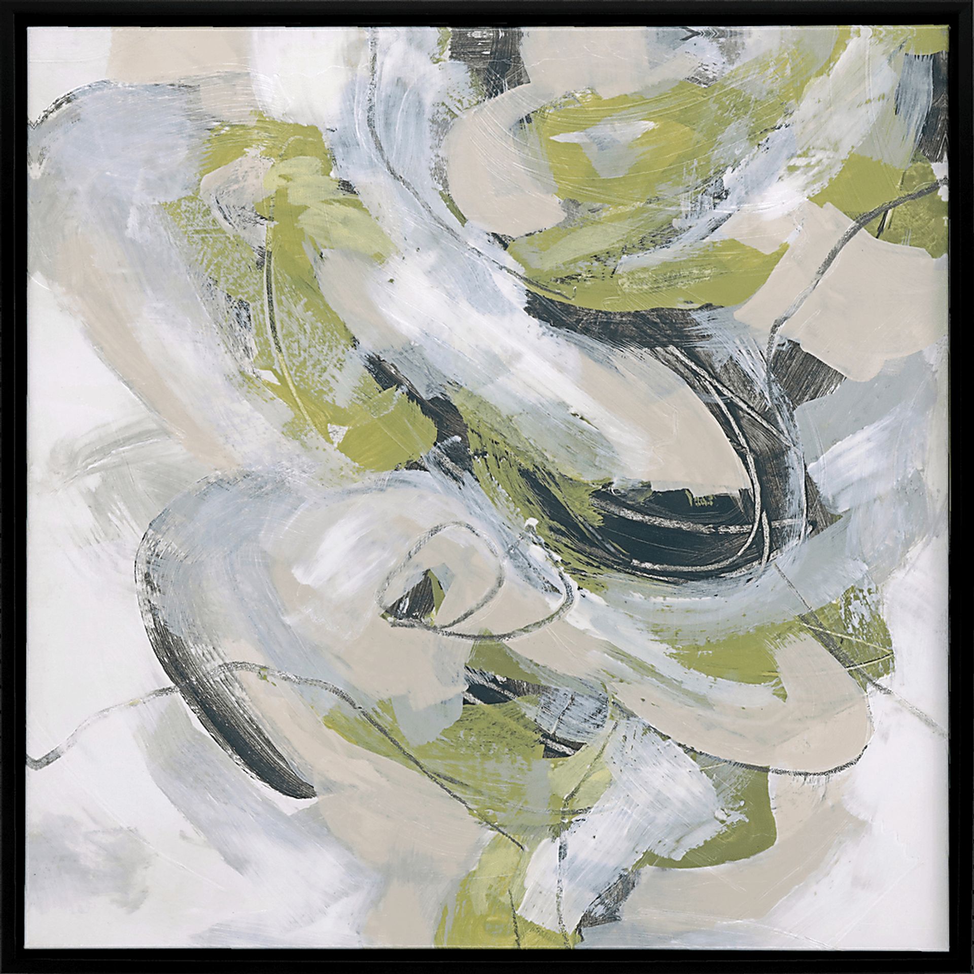 Rolling Flows II Gray Framed Artwork - Image 1