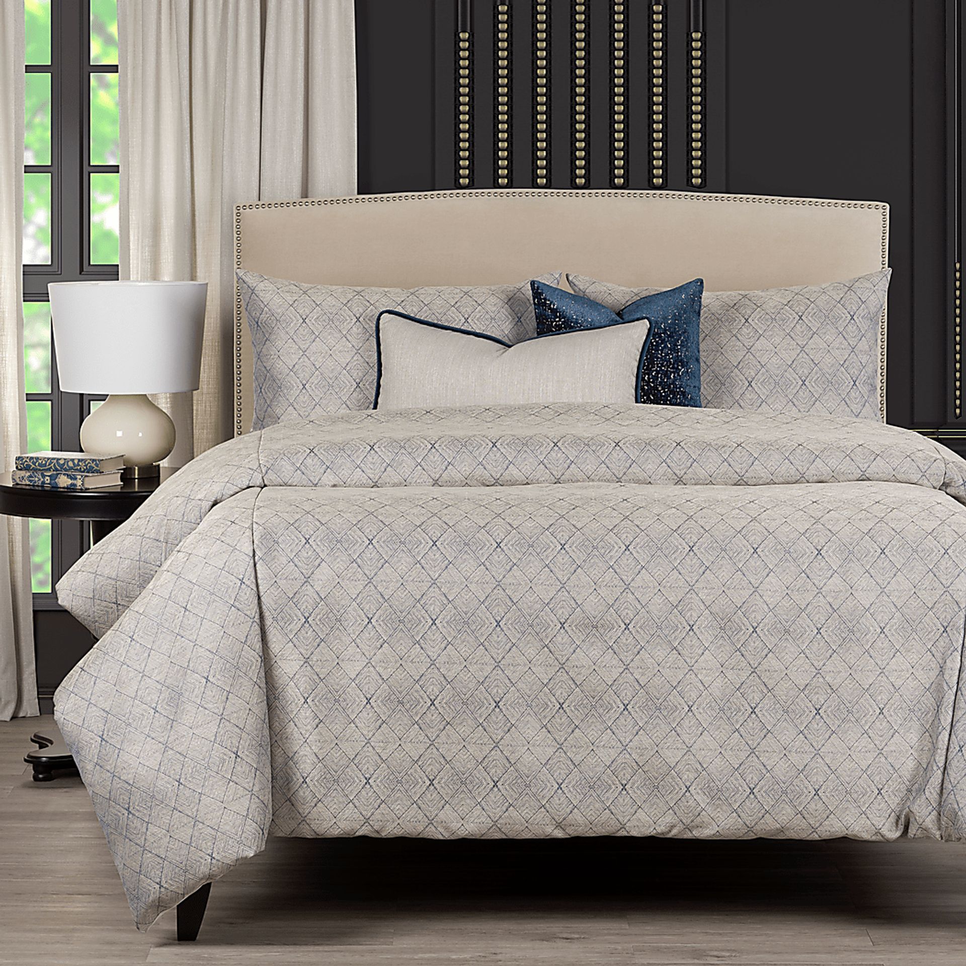 Romeiser Blue 6pc King Duvet Cover Set - Image 2