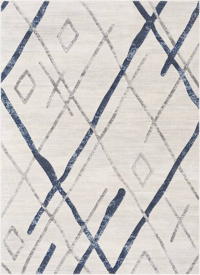 Romelo White 7'10 x 10' Rug - Thumbnail - Image 1