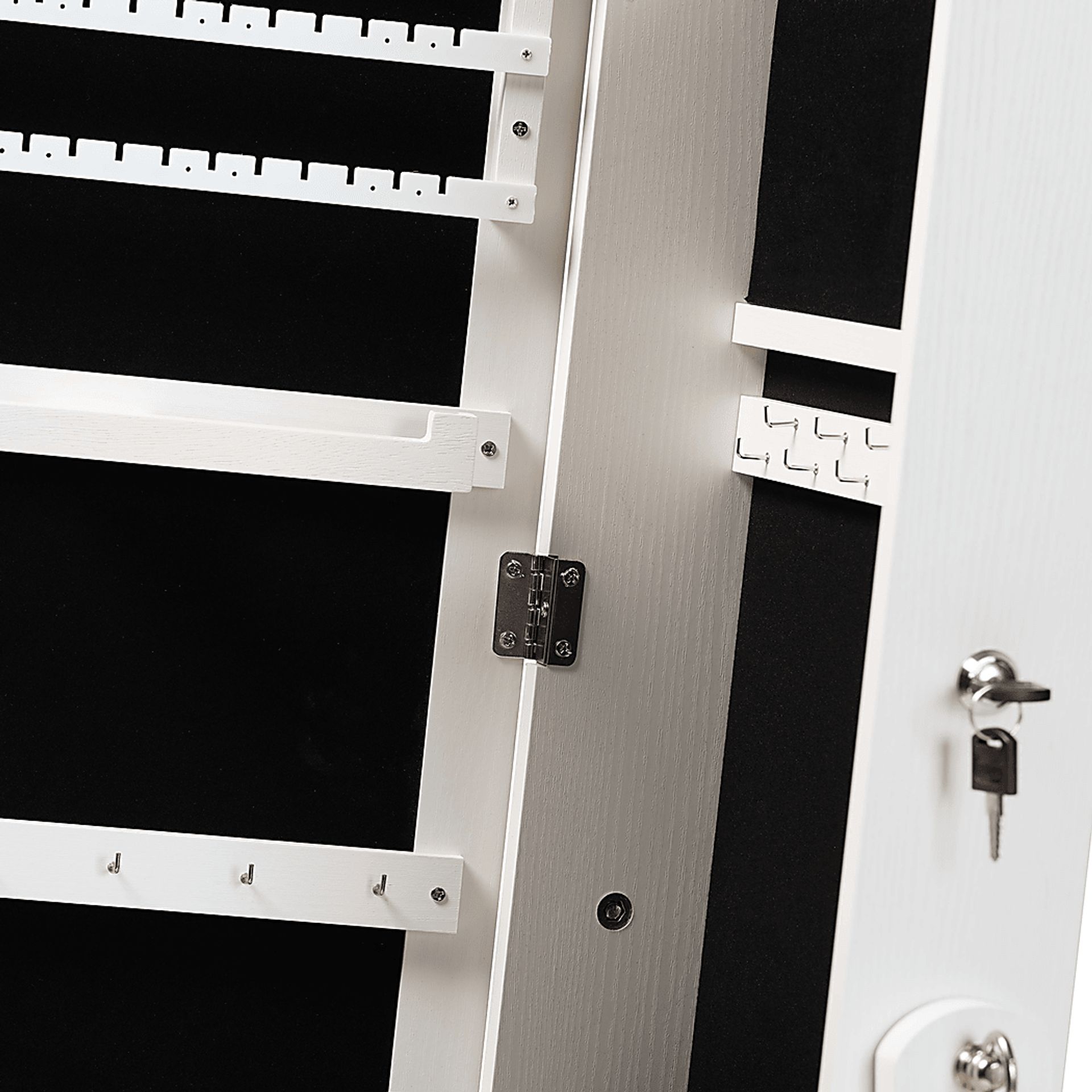 Romerly White Cheval Jewelry Armoire - Image 5