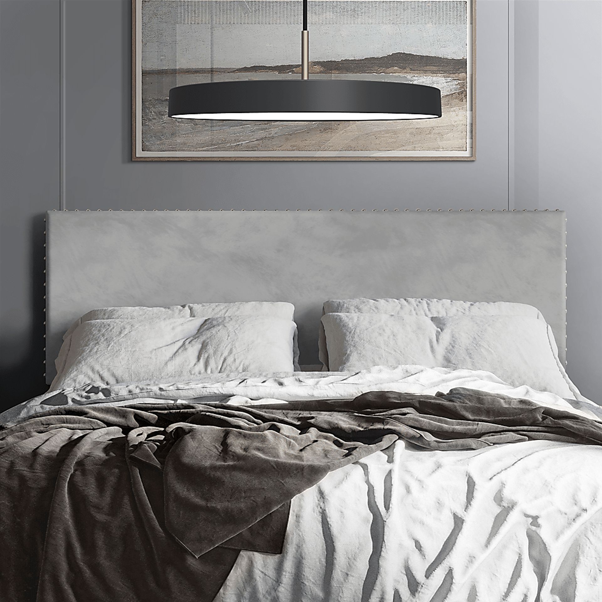 Romtaraes Gray Twin Headboard - Image 2