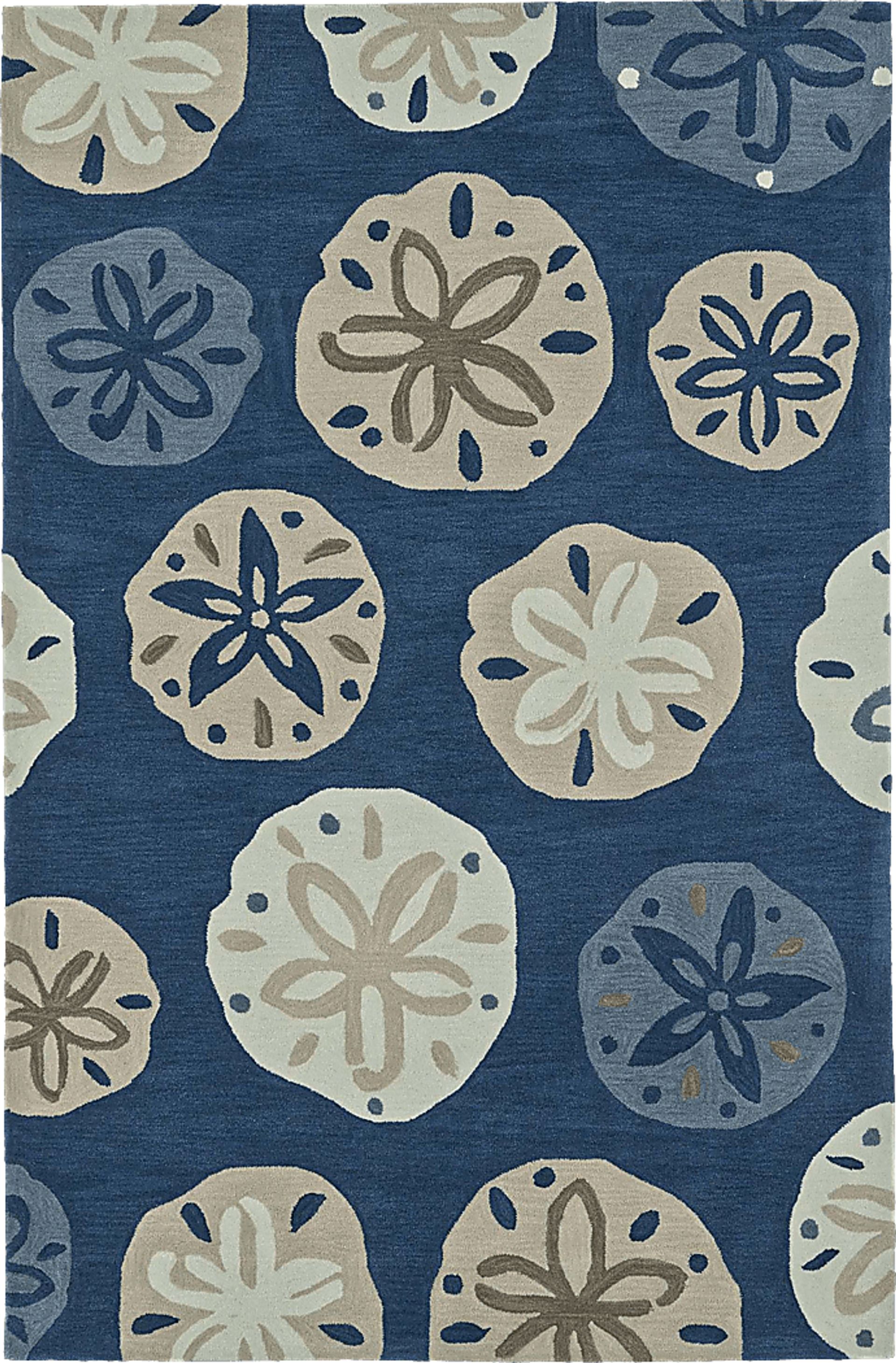 Ronan Bay Blue 3'6 x 5'6 Rug - Image 1