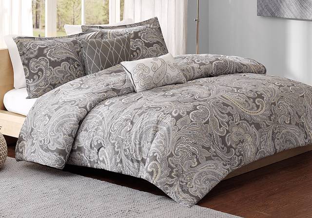 Ronan Gray 5 Pc King Comforter Set - Thumbnail - Image 1