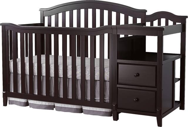 Ronja Brown Crib with Changer - Thumbnail - Image 1