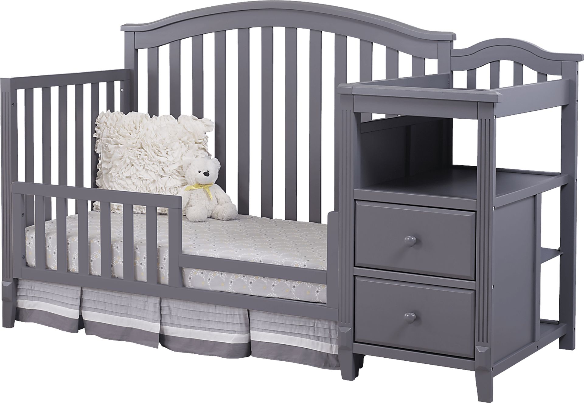 Ronja Gray Crib with Changer - Image 3