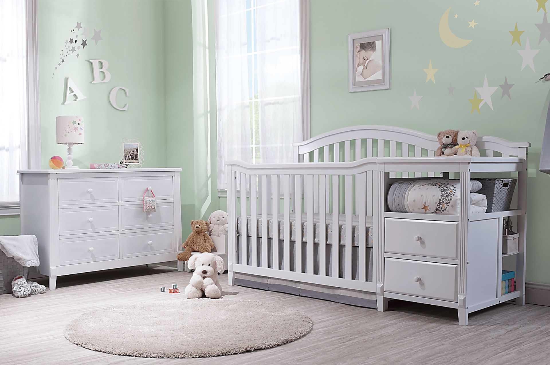 Ronja White Crib with Changer - Image 2
