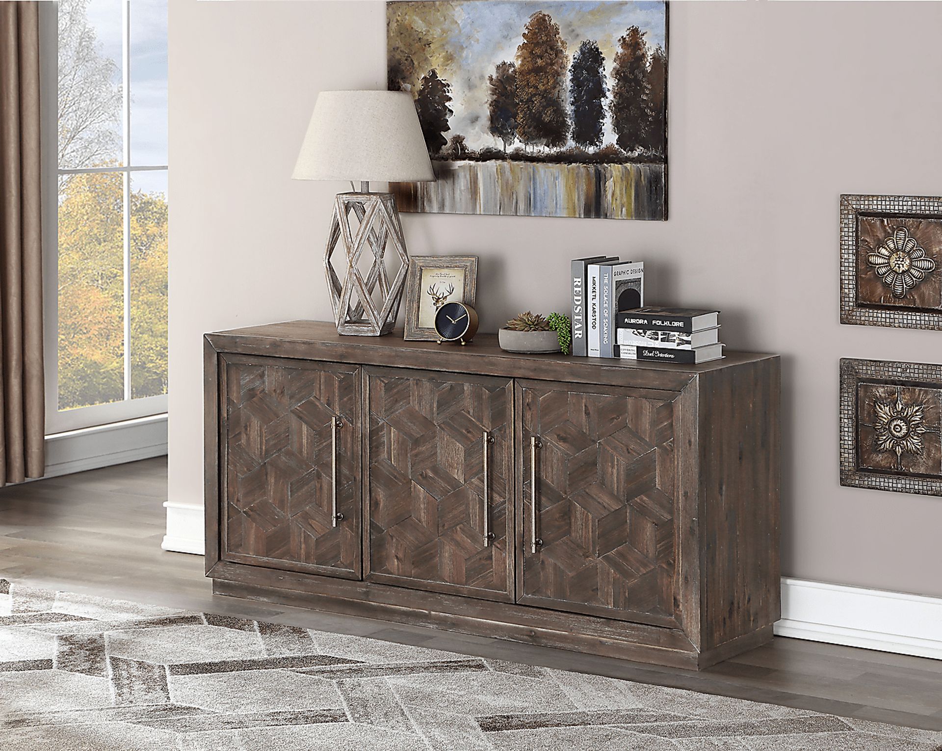Ronlea Brown Credenza - Image 2