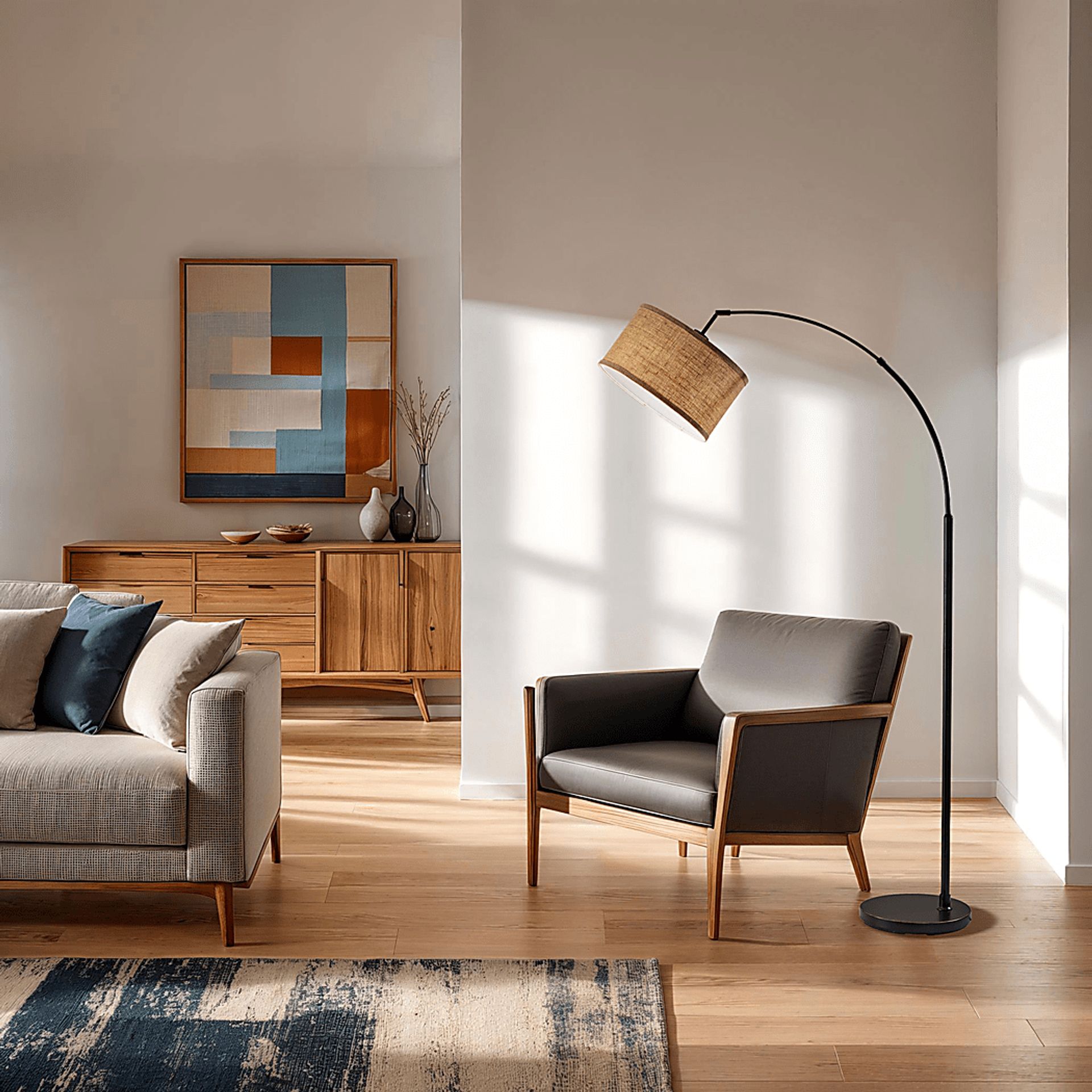 Rooke Brown Floor Lamp - Image 4