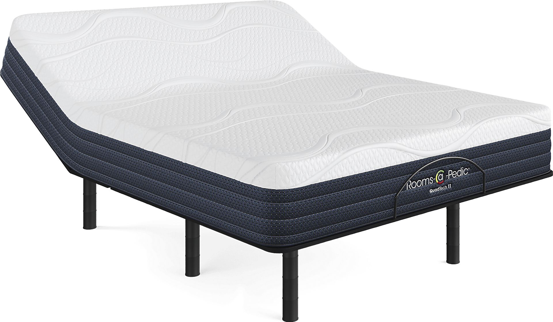 Rooms-a-Pedic QuadTech 11 Queen Mattress with Head Up Only Base - Image 1