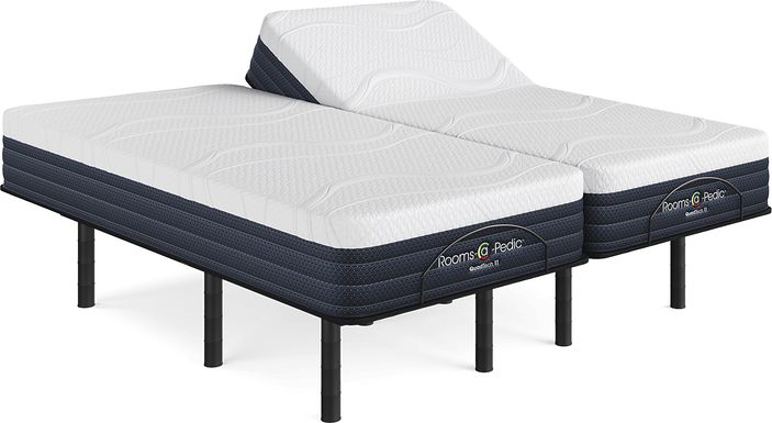 Rooms-a-Pedic QuadTech 11 Split King Mattress with Head Up Only Base