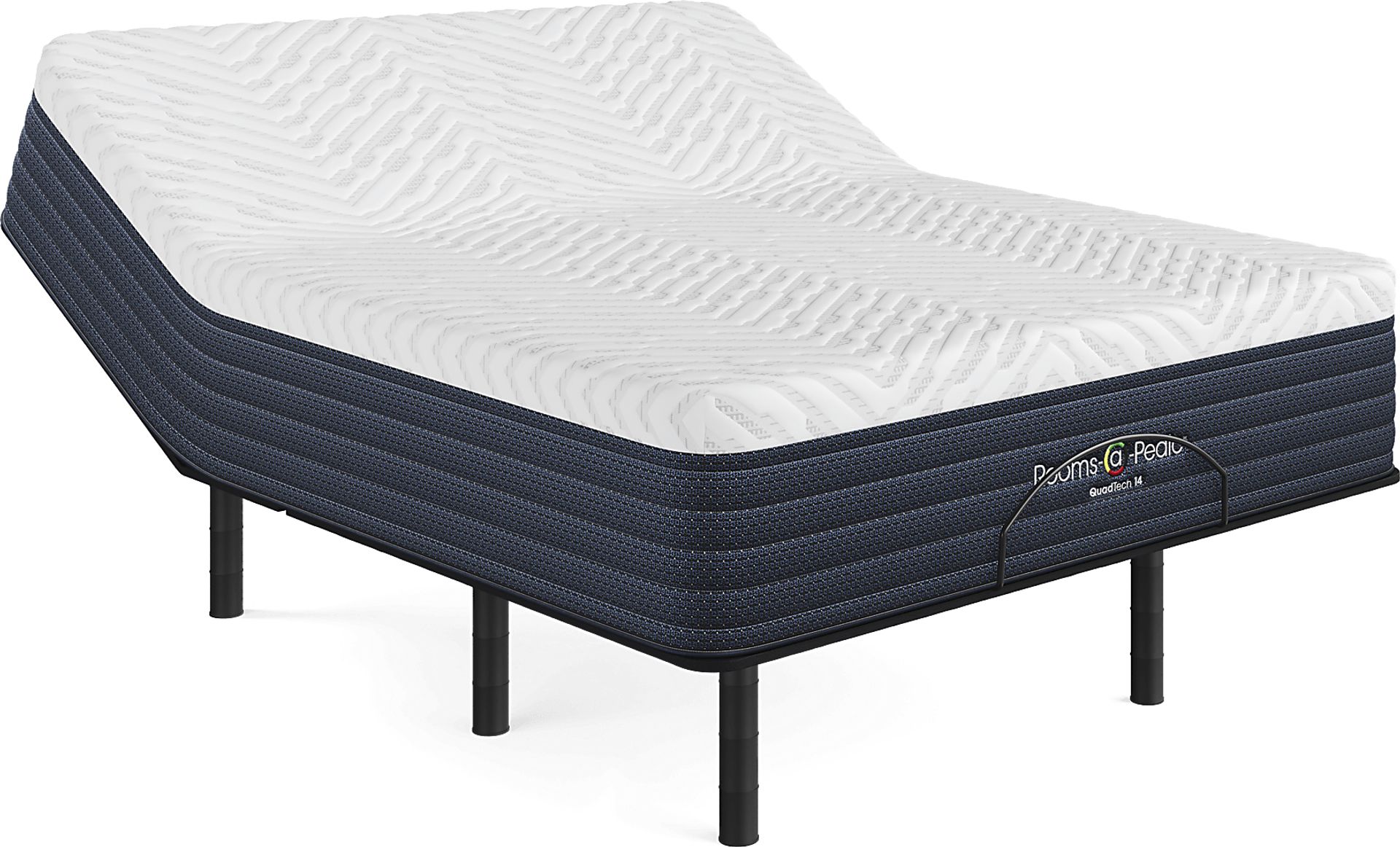 Rooms-a-Pedic QuadTech 14 Queen Mattress with Head Up Only Base - Image 1