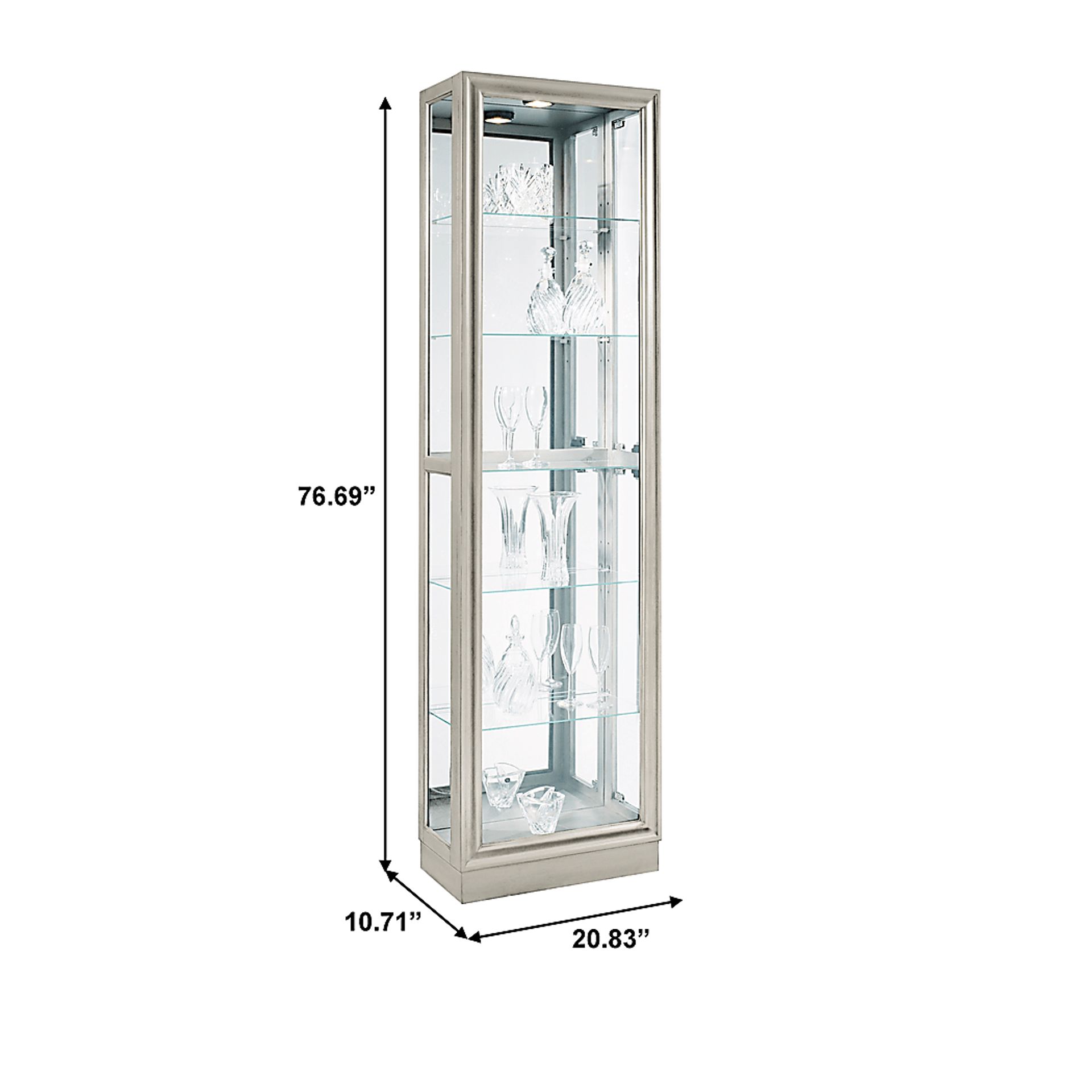 Rootmart Silver Curio Cabinet - Image 3