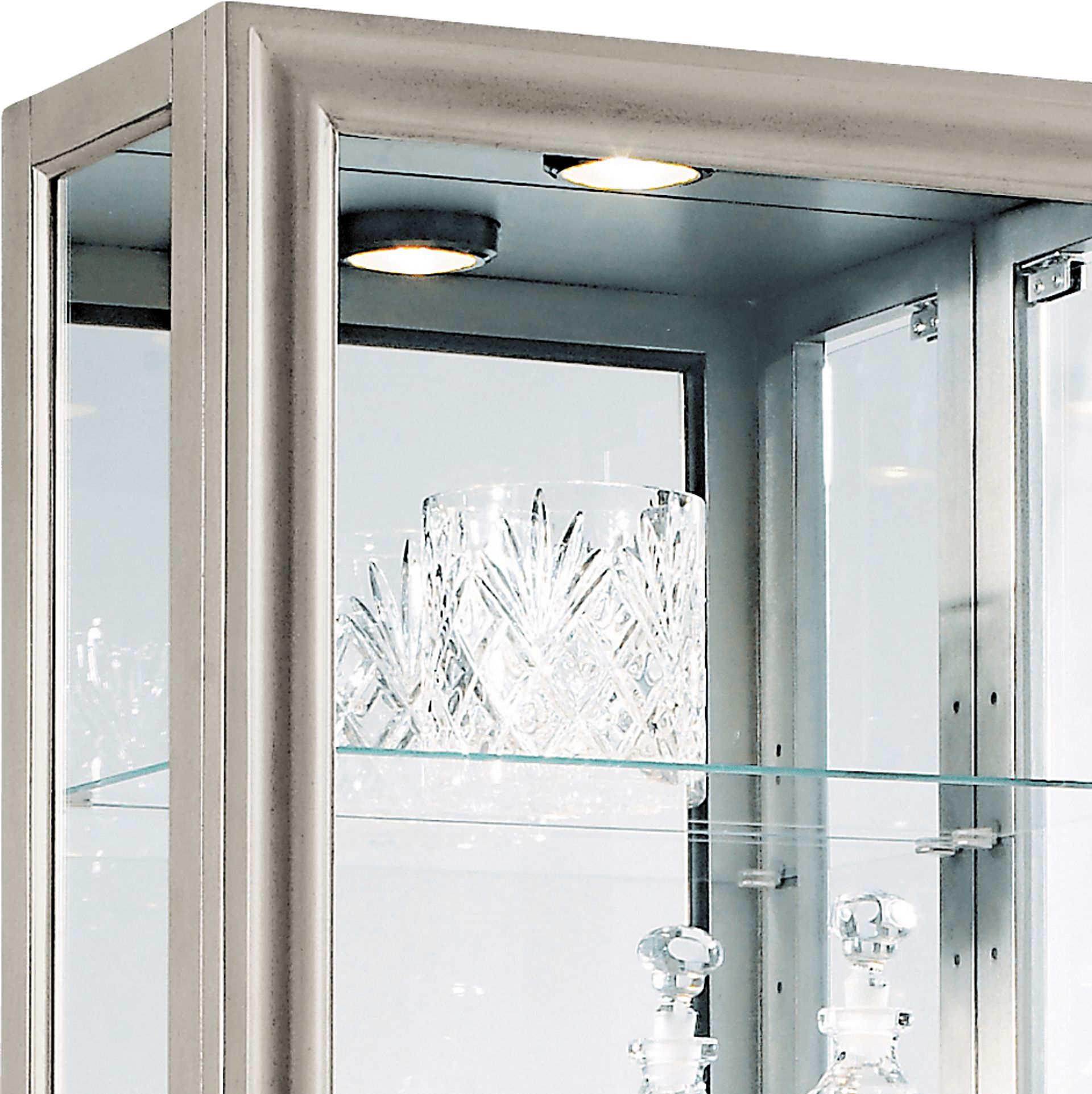 Rootmart Silver Curio Cabinet - Image 4