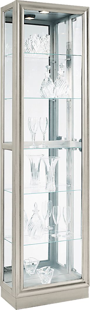 Rootmart Silver Curio Cabinet