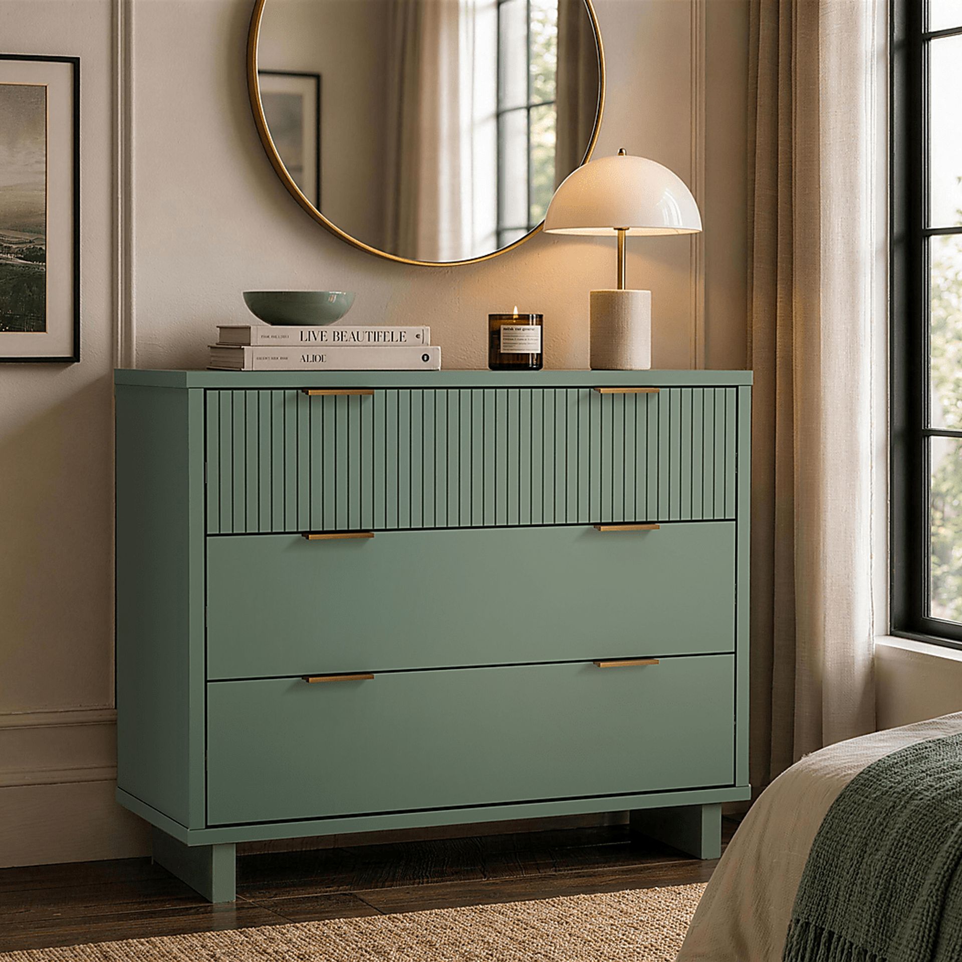 Rorda Sage Green Dresser - Image 2
