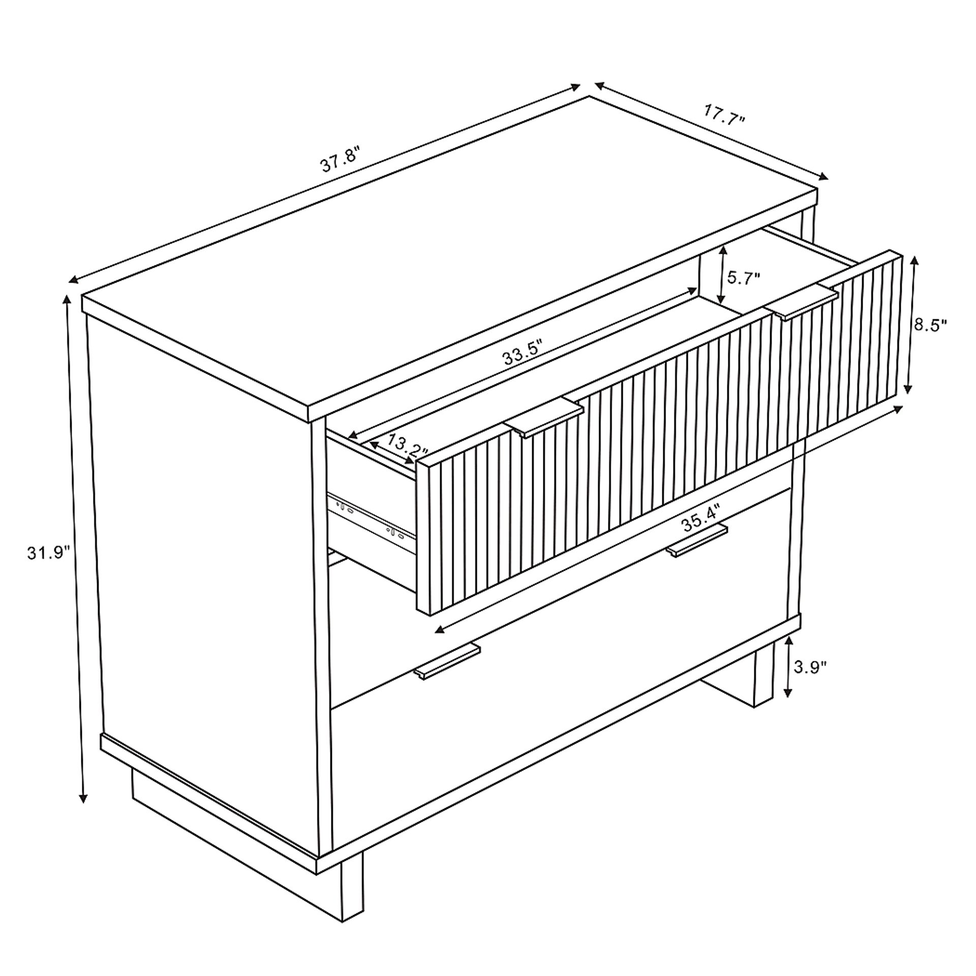 Rorda White Dresser - Image 7