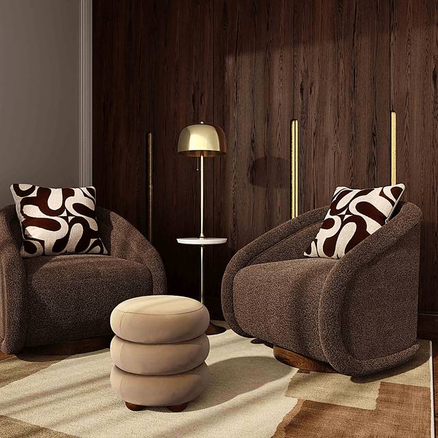 Rory Brown Swivel Chair - Thumbnail - Image 4