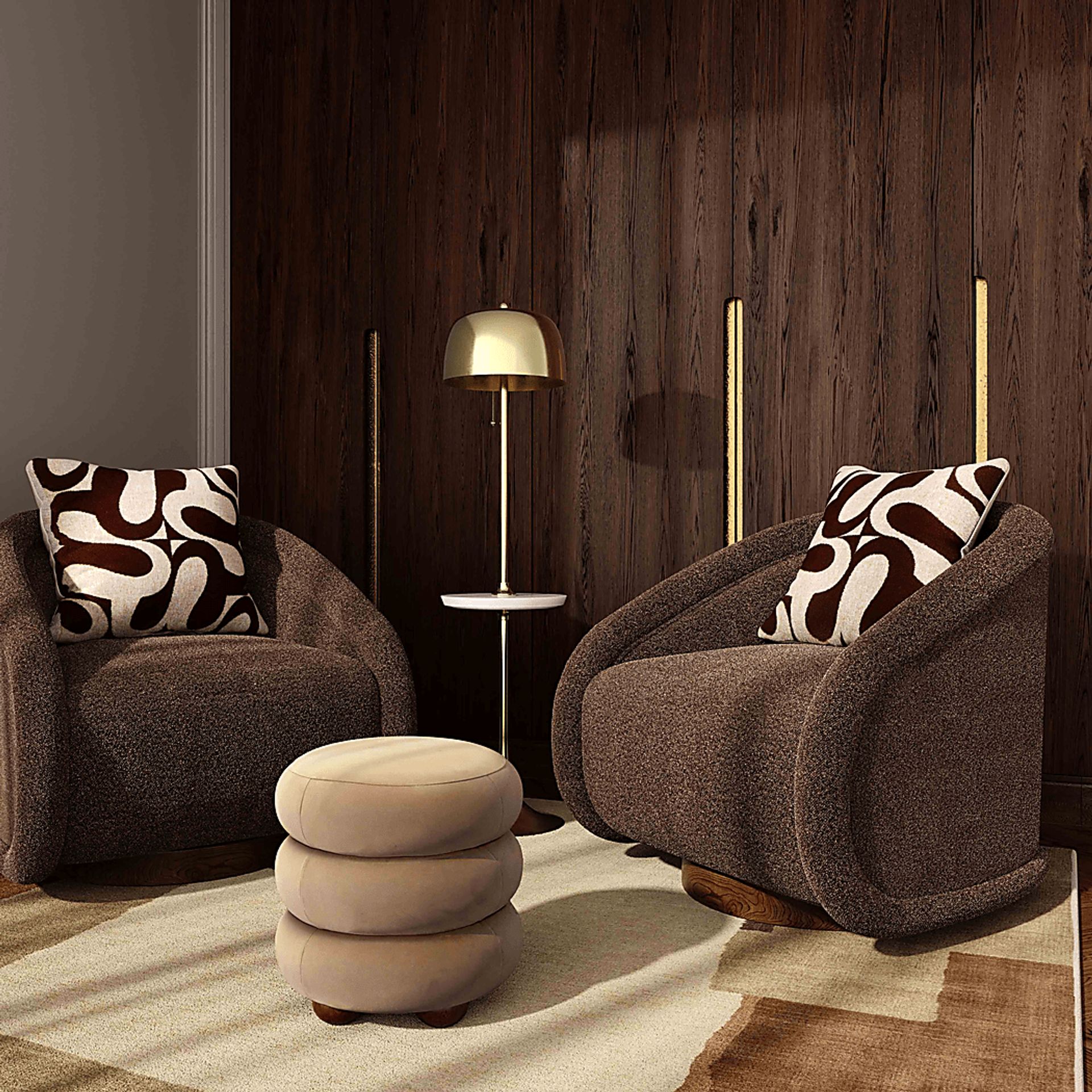Rory Brown Swivel Chair - Image 4