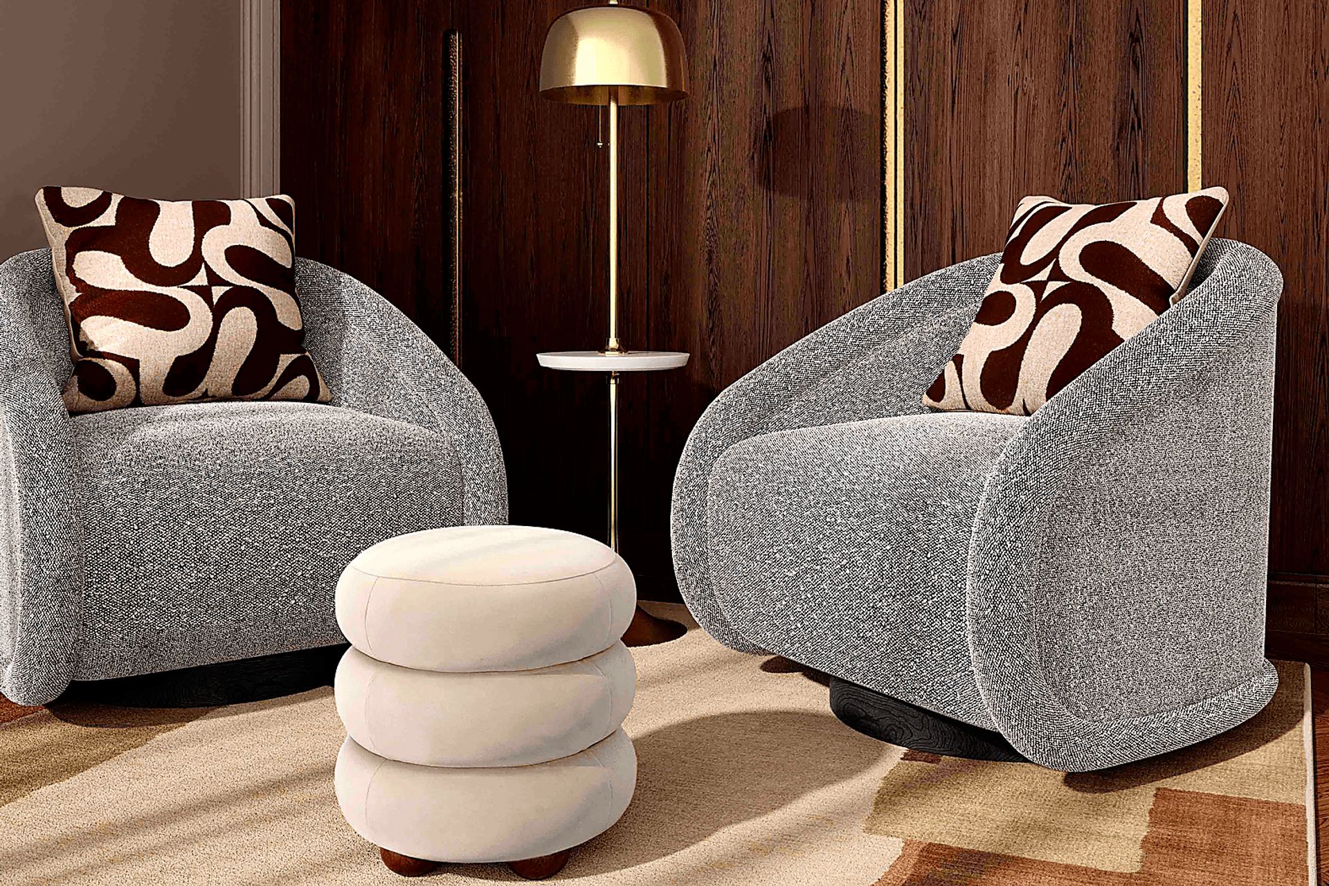 Rory Gray Swivel Chair - Image 4