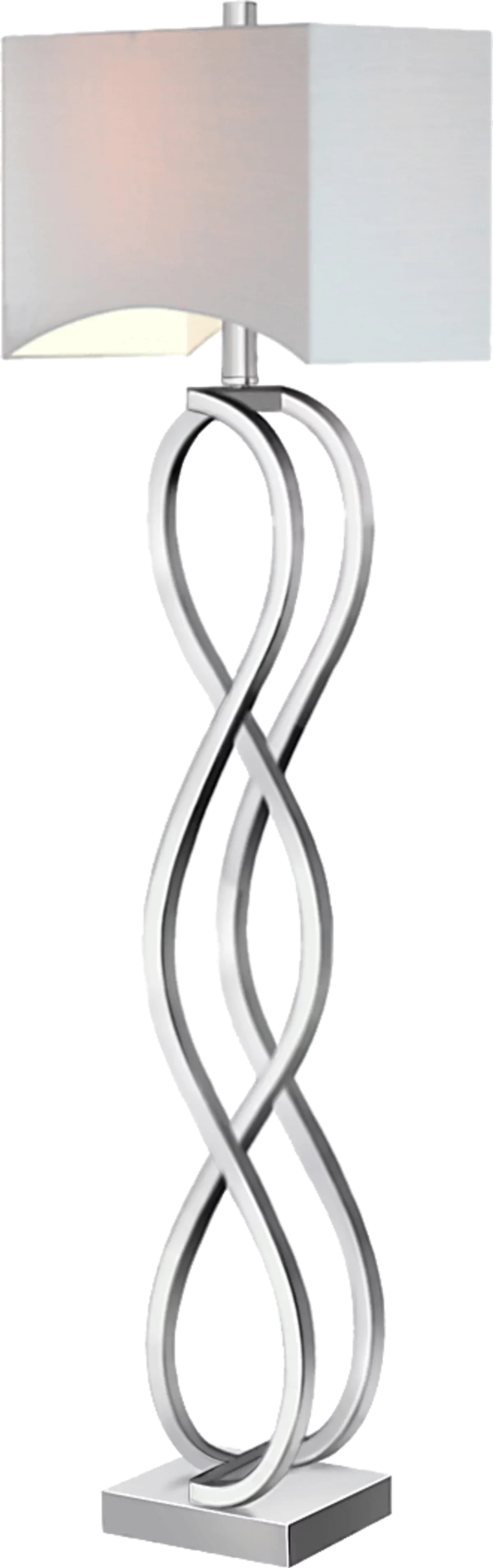Rosalie Cove Silver Gray Floor Lamp | Rooms to Go